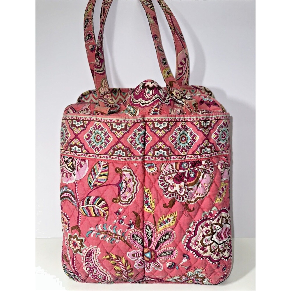 Vera Bradley LARGE TOTE BAG 2 Front Magnetic Closure Pockets CALL ME CORAL -READ